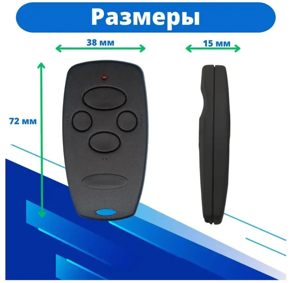 Imagem -03 - Controle Remoto Compatível com Transmissor de Porta Portão e Barreiras Pro Key Fob 433mhz