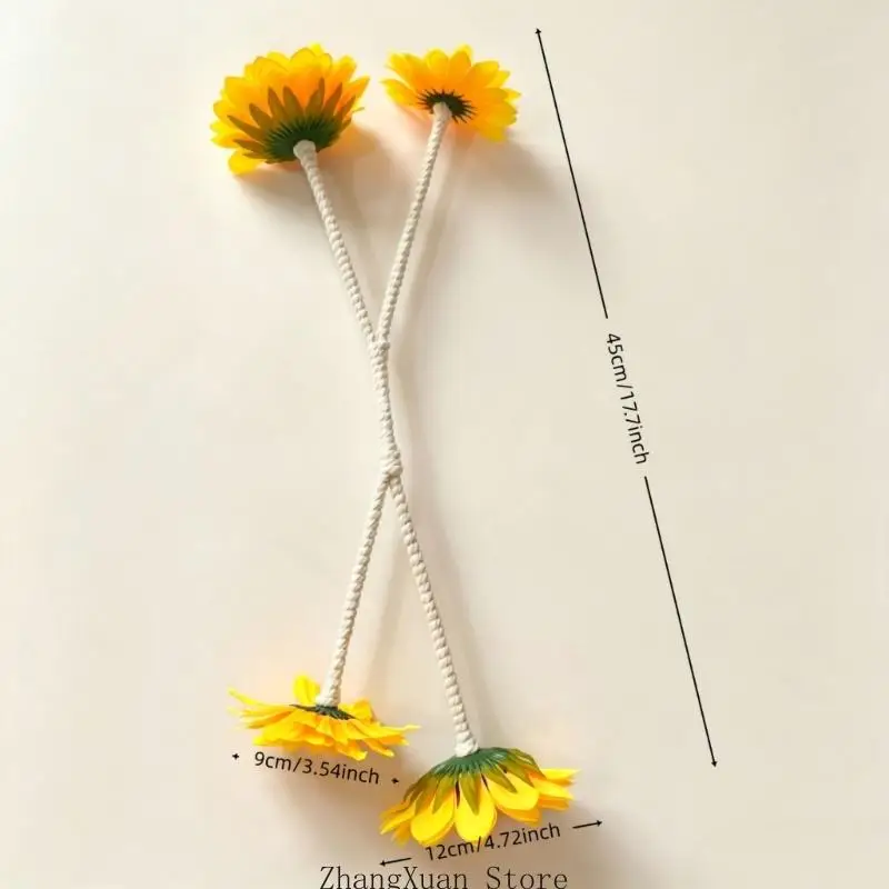 Wrap Around Sunflowers Curtain Tie for Home Window Drape Styling Decors 3XUF – Detail 6