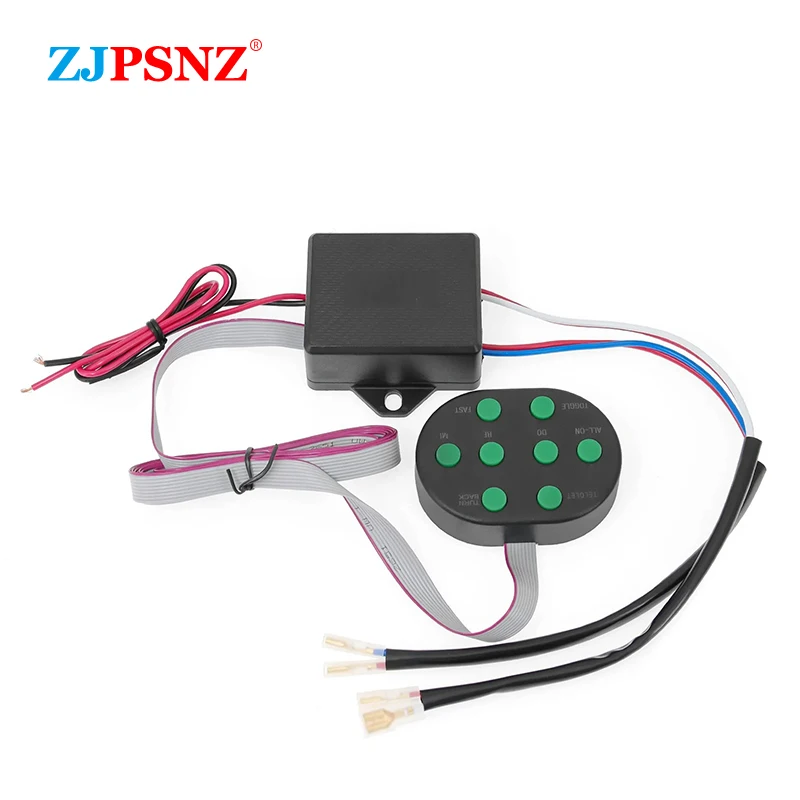 12 V 8 Töne Musical Air Horn Elektrische Schnecke Horn Für Fahrzeuge Motorräder Auto Mit 8 Sounds Control Box taste Universal – Detail 15
