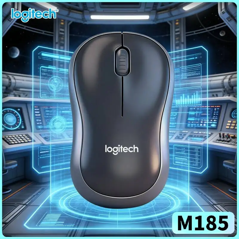 Logitech M185 Mouse-Accuracy 1000 DPI Optical Sensor 2.4GHz 10m Range 12-Month Battery Home Work Office Accessory