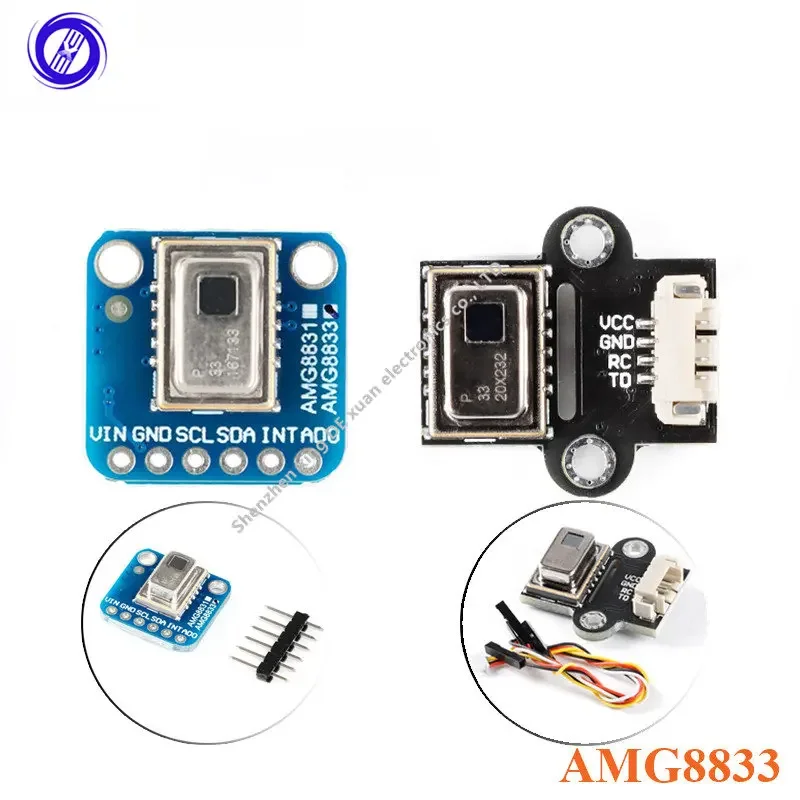 1 buah modul Sensor inframerah AMG8833 IR, modul Sensor suhu Array pencitraan termal 8x8 Sensor kamera UNTUK Arduino