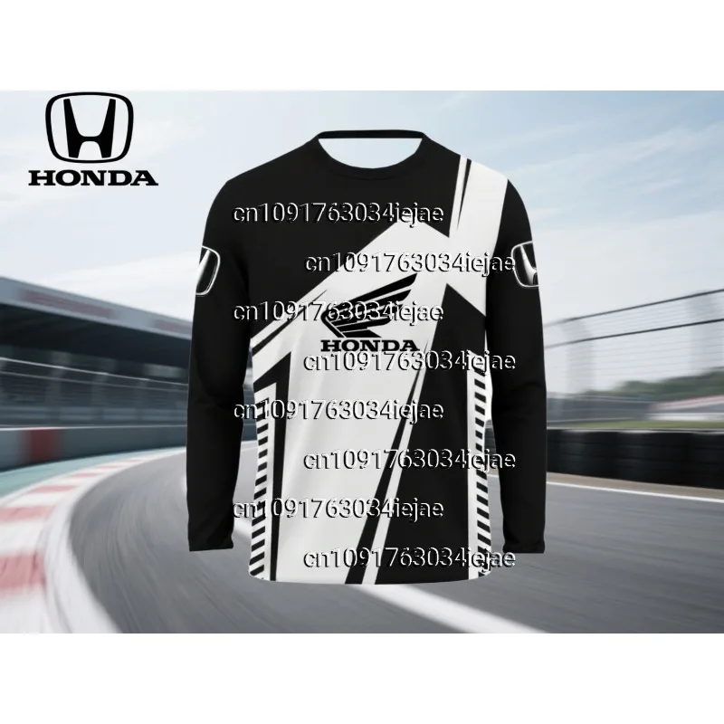 Long Sleeve Honda Motorcycle Jersey For Racing And Riding T-Shirt Quick Dry Breathable Gear Off Road Dirt Bike Mountain Adventur