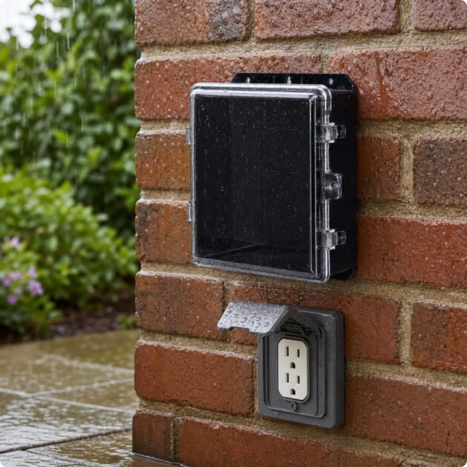 IP65 Waterproof Power Strip Enclosure with Secure Fastening and Cable Entry for Electrical Control Setup