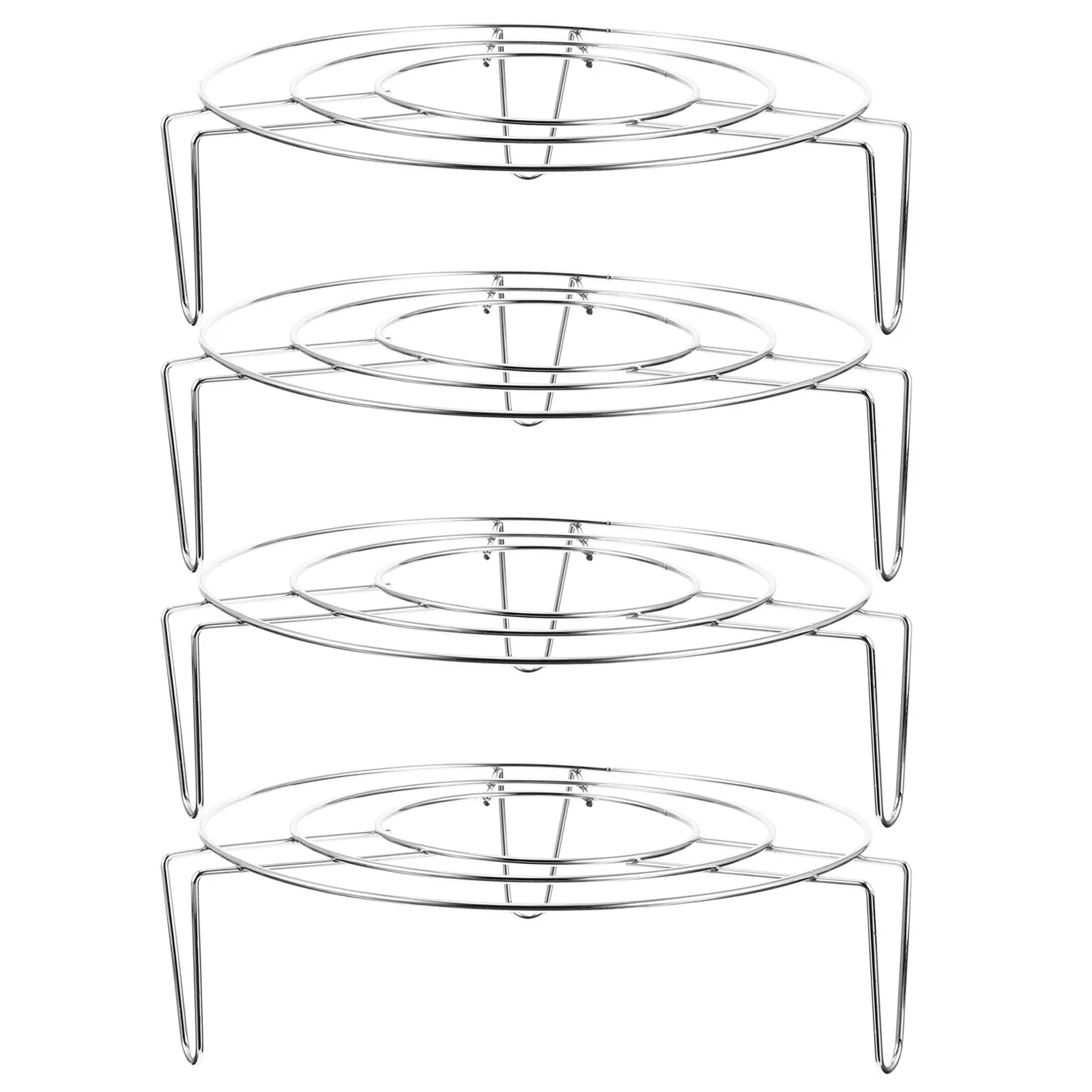 

4Pcs Stainless Steel Steaming Rack Thickened Household Cooking Steam Holder Heat Resistant Kitchen Steamer Rack Baking Food