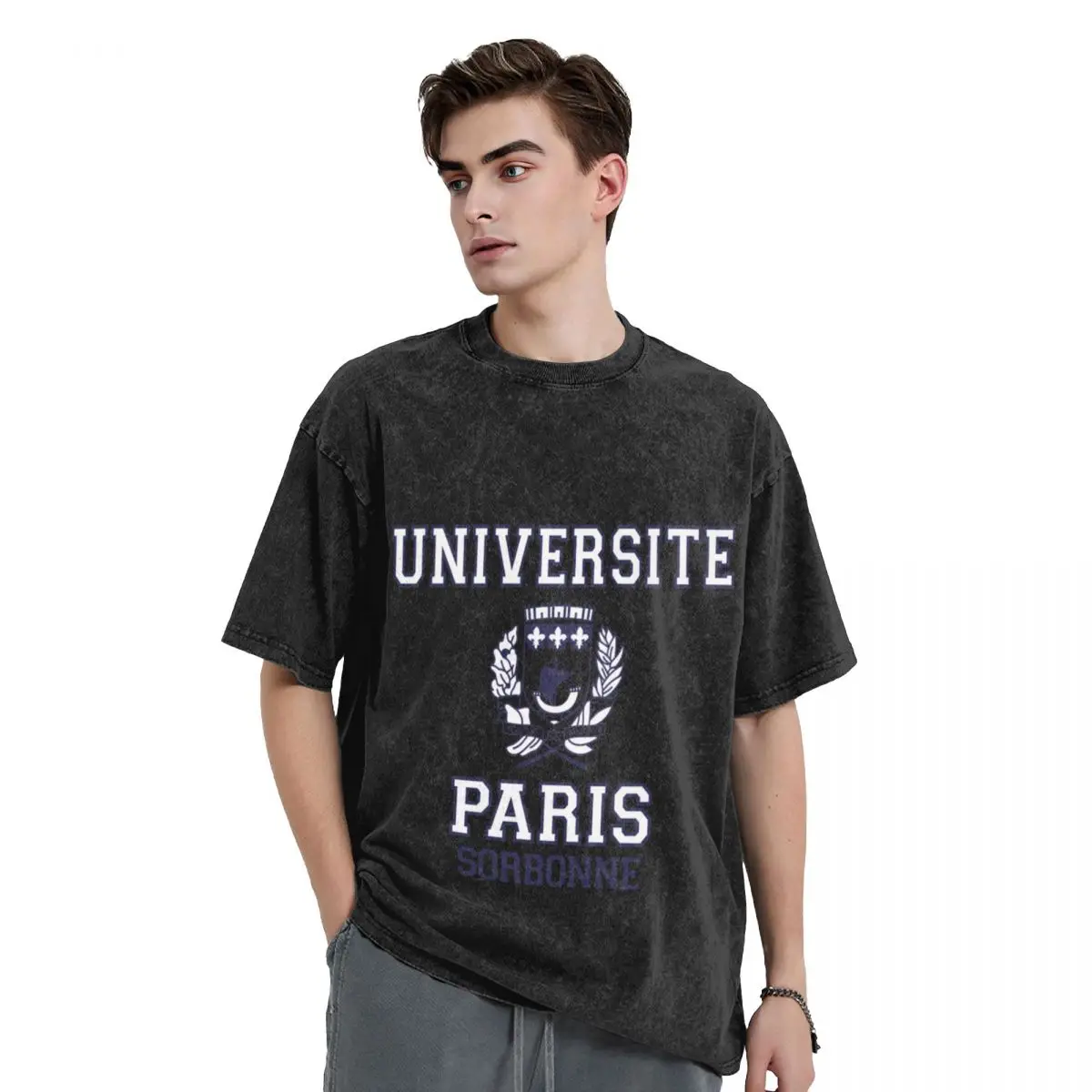 

Universite Paris La Sorbonne T-Shirt summer clothes tees plain quick drying mens tall t shirts