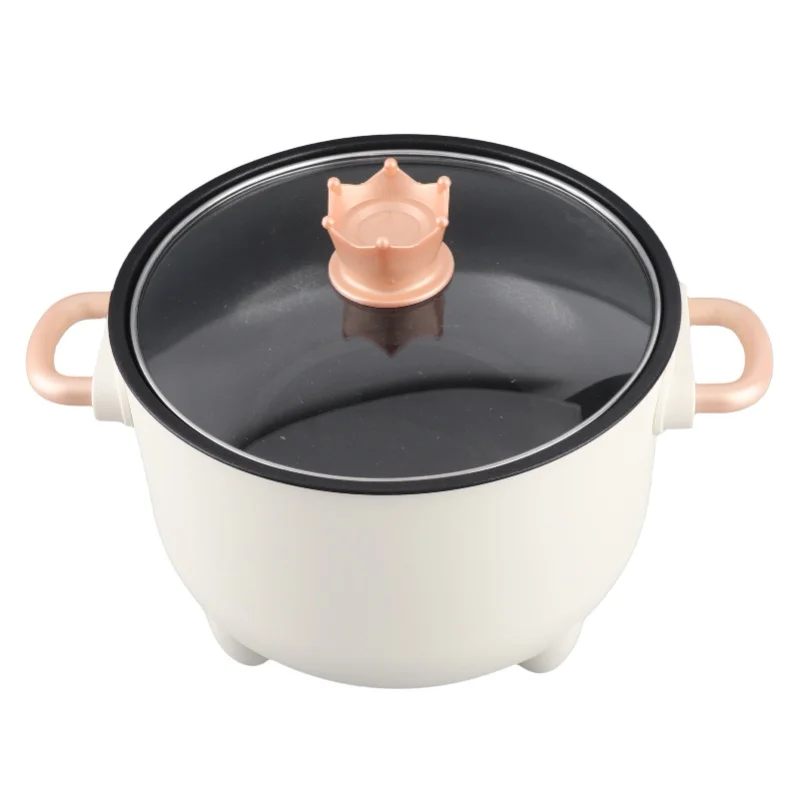 3 Gear Knob Electric Hot Pot Uniform Heating Over Heating Protection Multifunctional Cooker For Dormitory Use view 5
