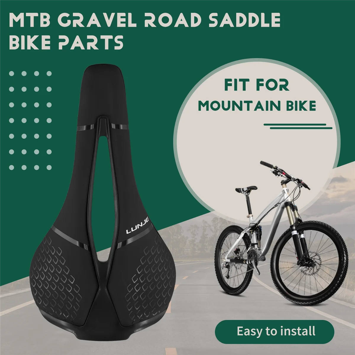 

AA85 Bike Saddle 245mmx132MM 190g 7x7mm Super Light Bicycle Seat Gravel Road Saddle Bike Parts