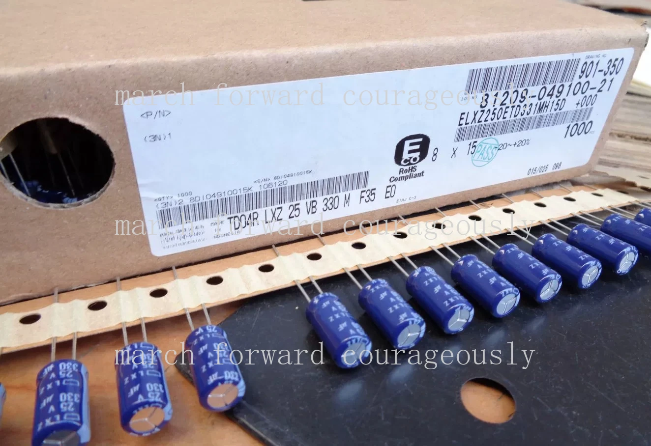 50pcs for Black Diamond LXZ High Frequency Low Resistance 25V 330UF 8X15 105 degrees