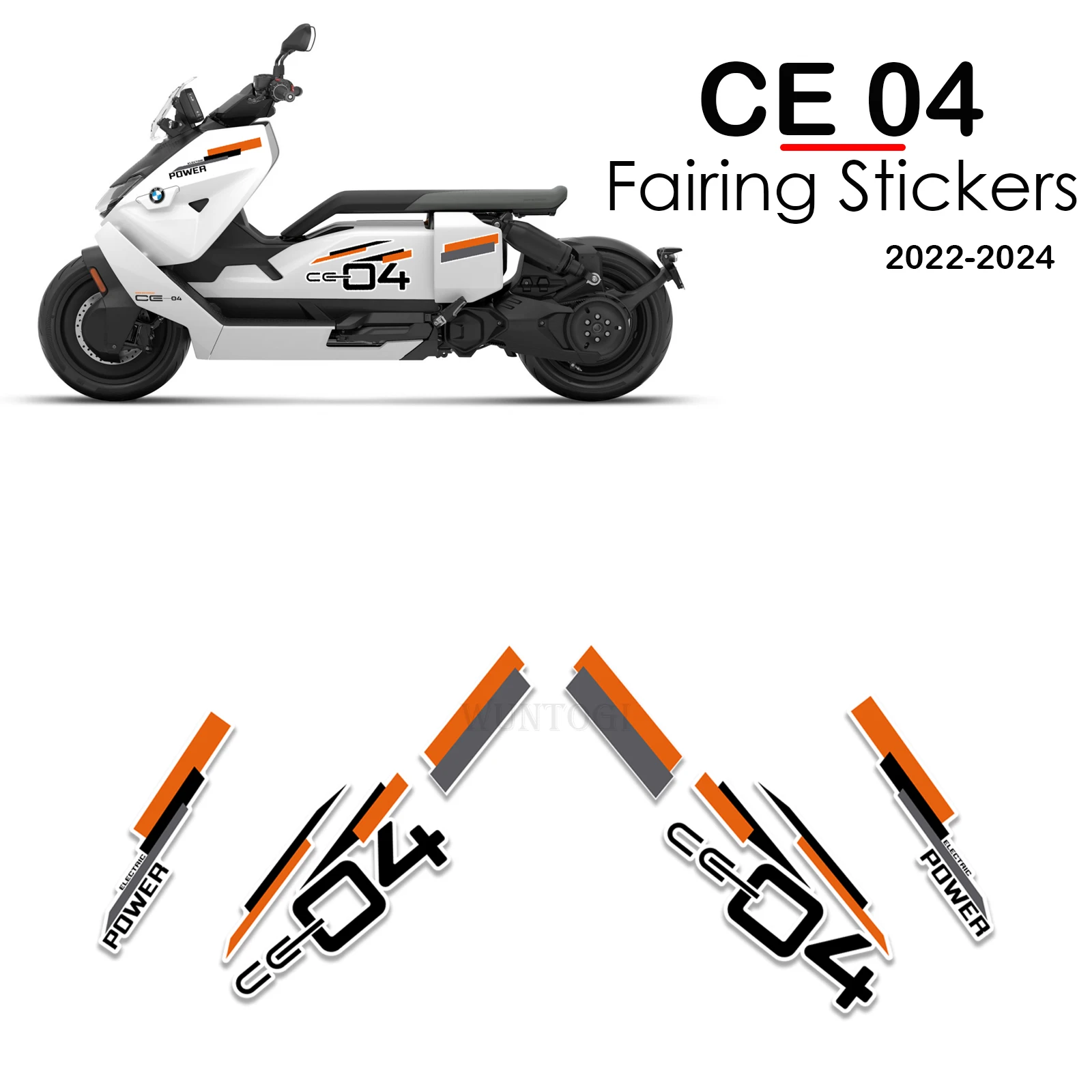 

For BMW CE 04 Stickers Fairing Stickers Set Motorcycle CE04 Decals Anti -scratch Protective Paint Protection Kits CE-04 2024