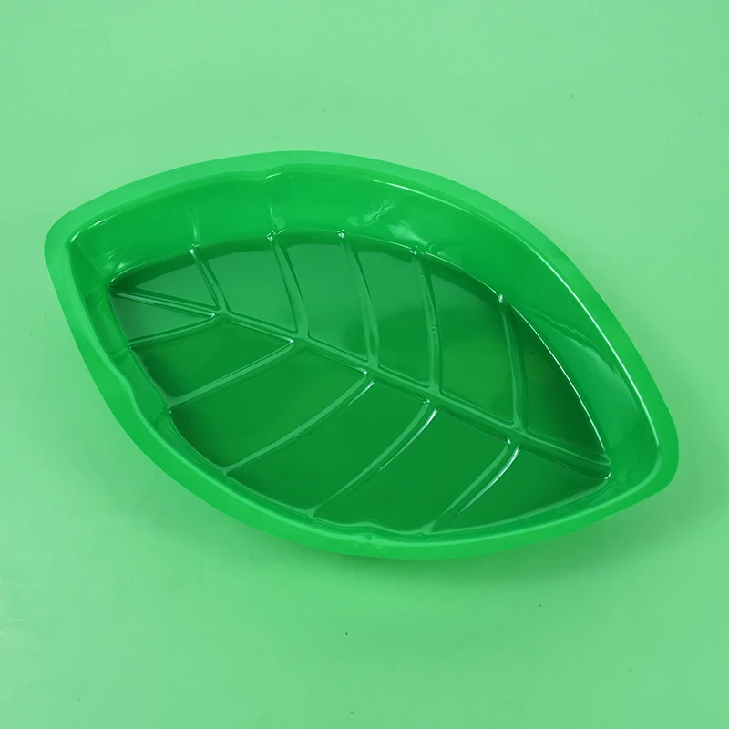 2/4/6 stücke grüne Palm blatt platte Popcorn Süßigkeiten Kekse Essen Tablett Platte für Hawaii Sommer Luau Geburtstag Hochzeits feier Dekorationen – Detail 11