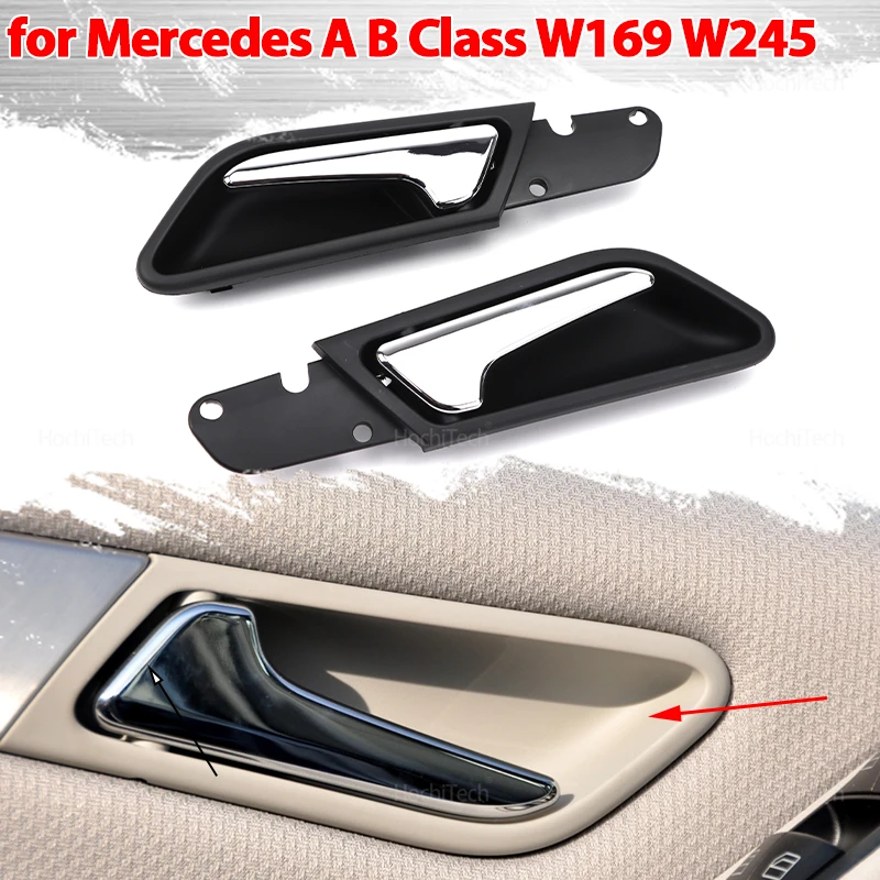 1697600961 1697600308 Auto linke Seite innere Innentürgriffe Chrom für Mercedes Benz A B Klasse W169 W245