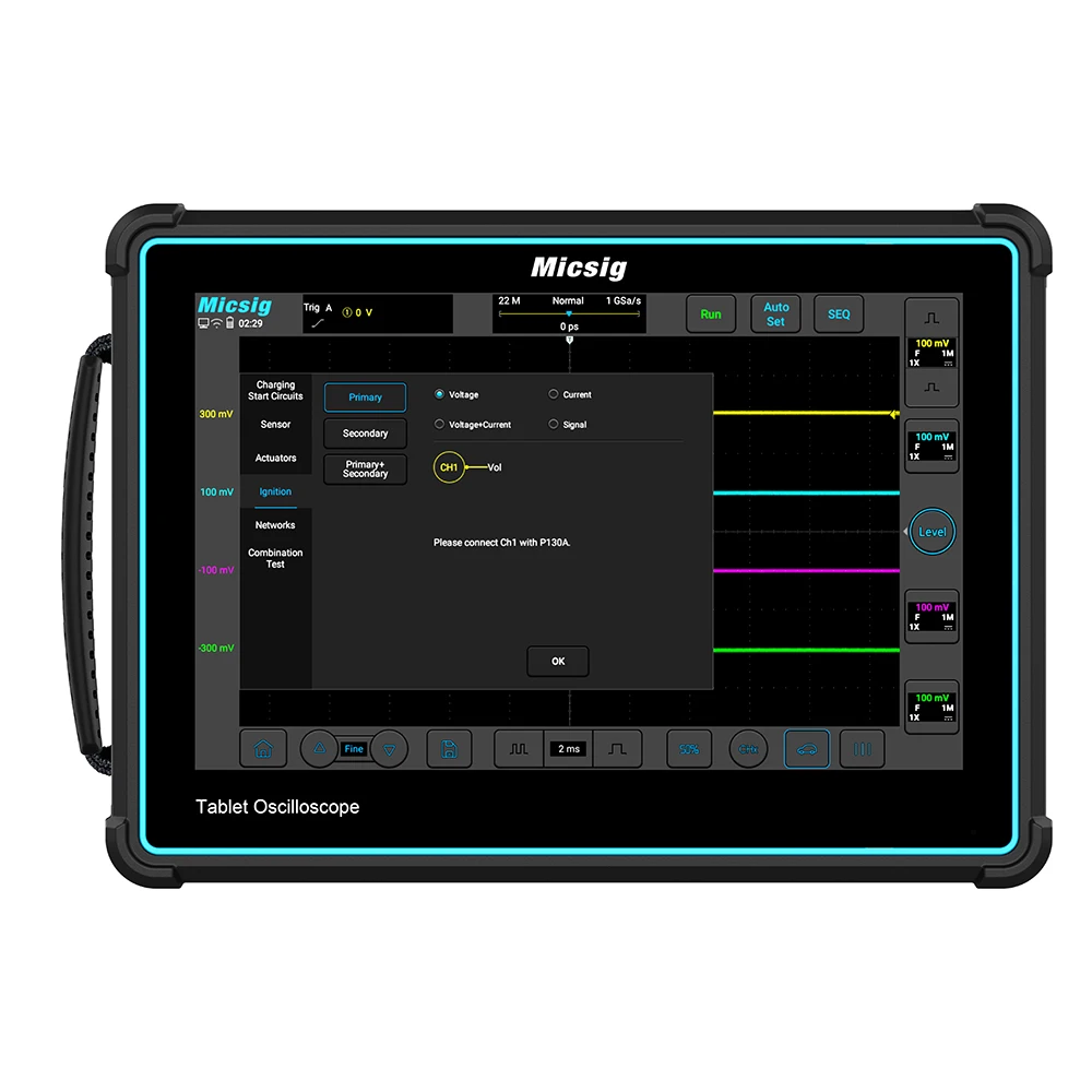 Micsig ATO3004 Automotive Diagnostic Oscilloscope Flat Panel Full Touch Computer Version Automotive Maintenance