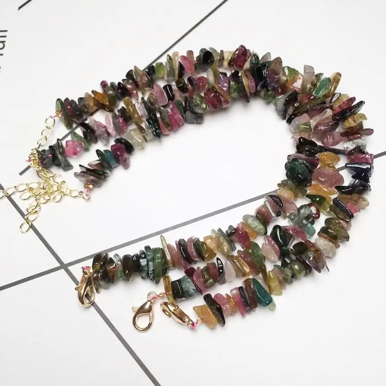 

natural baroque tourmaline 14kgp 18.5+4cm length elegant charming jewelry bracelet for women daily life or party