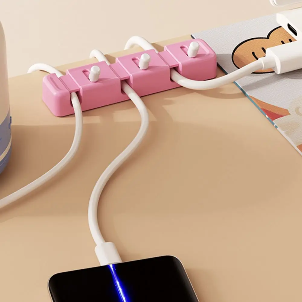 Portable Cable Organizer Wall-mounted Data Cable Storage Tool Charging Cable Storage Hook Lever-type Phone Data Cable Holder