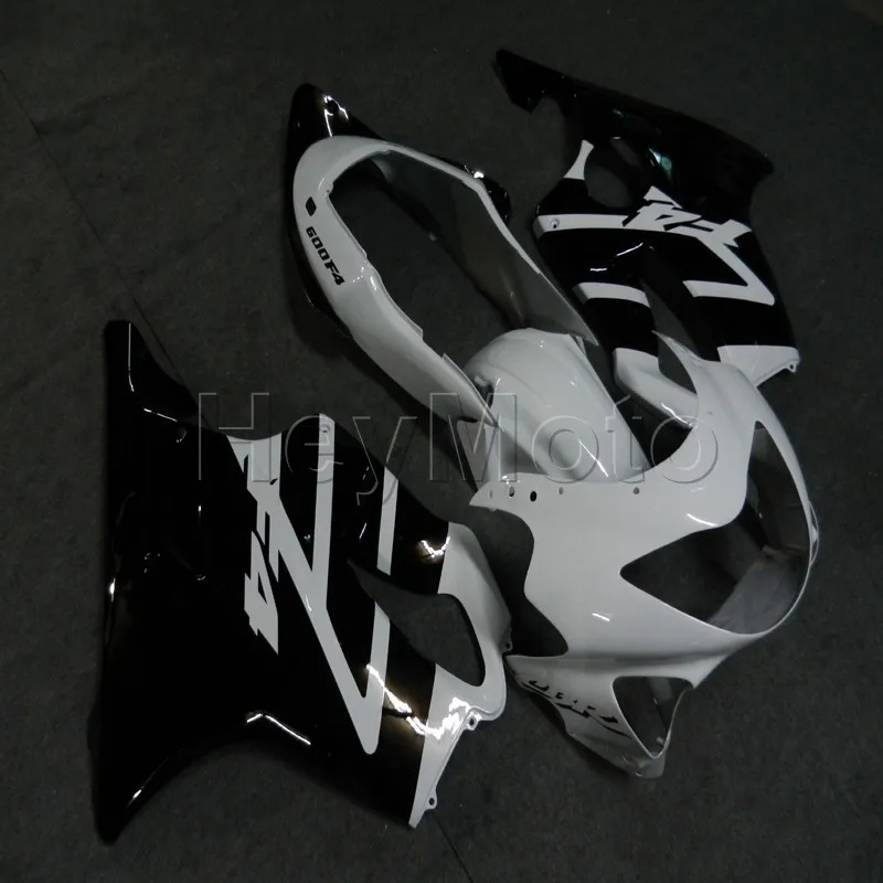 

ABS fairing for CBR600F4 1999 2000 black white CBR 600 F4 99 00 motorcycle cowl Injection mold