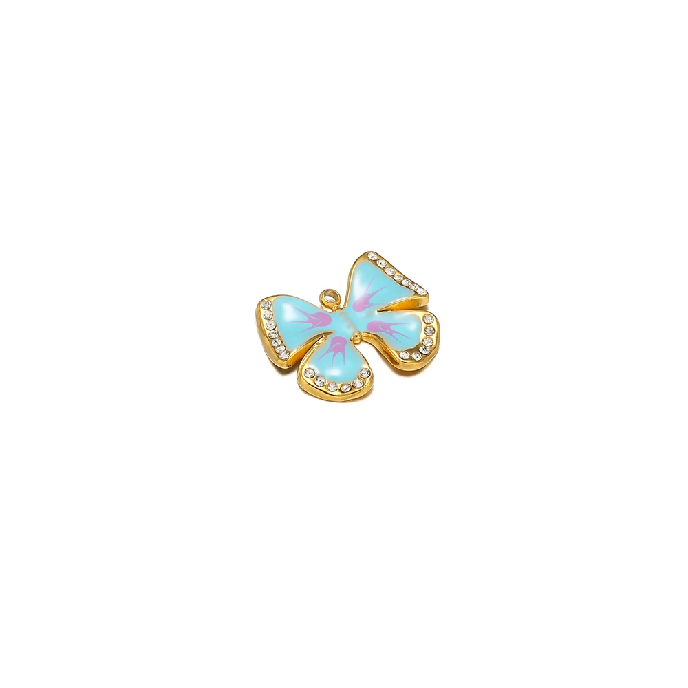 

5Pcs Enamel Butterfly Charms Stainless Steel Multicolor Pendants for Bracelet Earrings Components DIY Jewelry Necklace Making