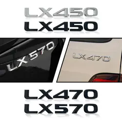 Car Styling 3D Metal/ABS Chrome Silver/Black For Lexus LX450 LX470 LX570 Logo Car Fender Body Trunk Decoration Sticker Accessori