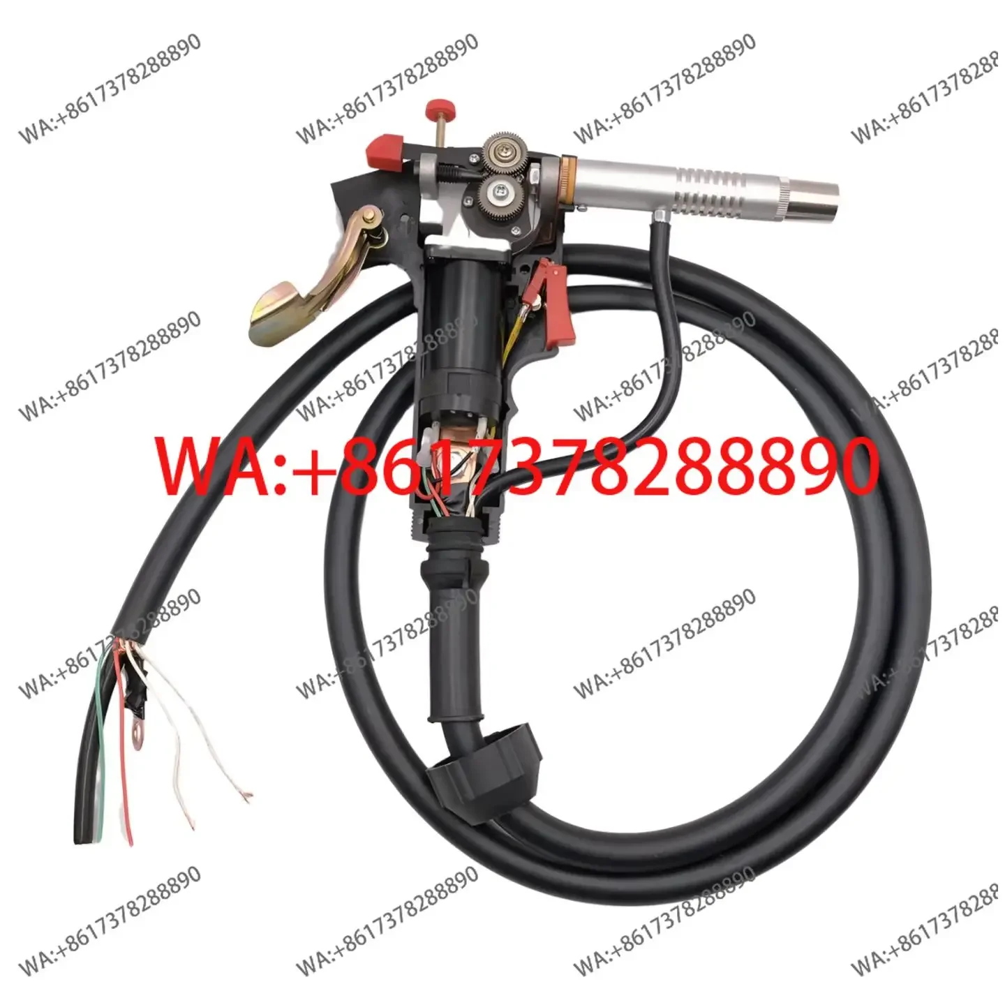

3 NBC-200A 200A Nylon Body Toothed Roller MIG Spool Gun Push Pull Feeder Aluminum Steel Torch No Connector