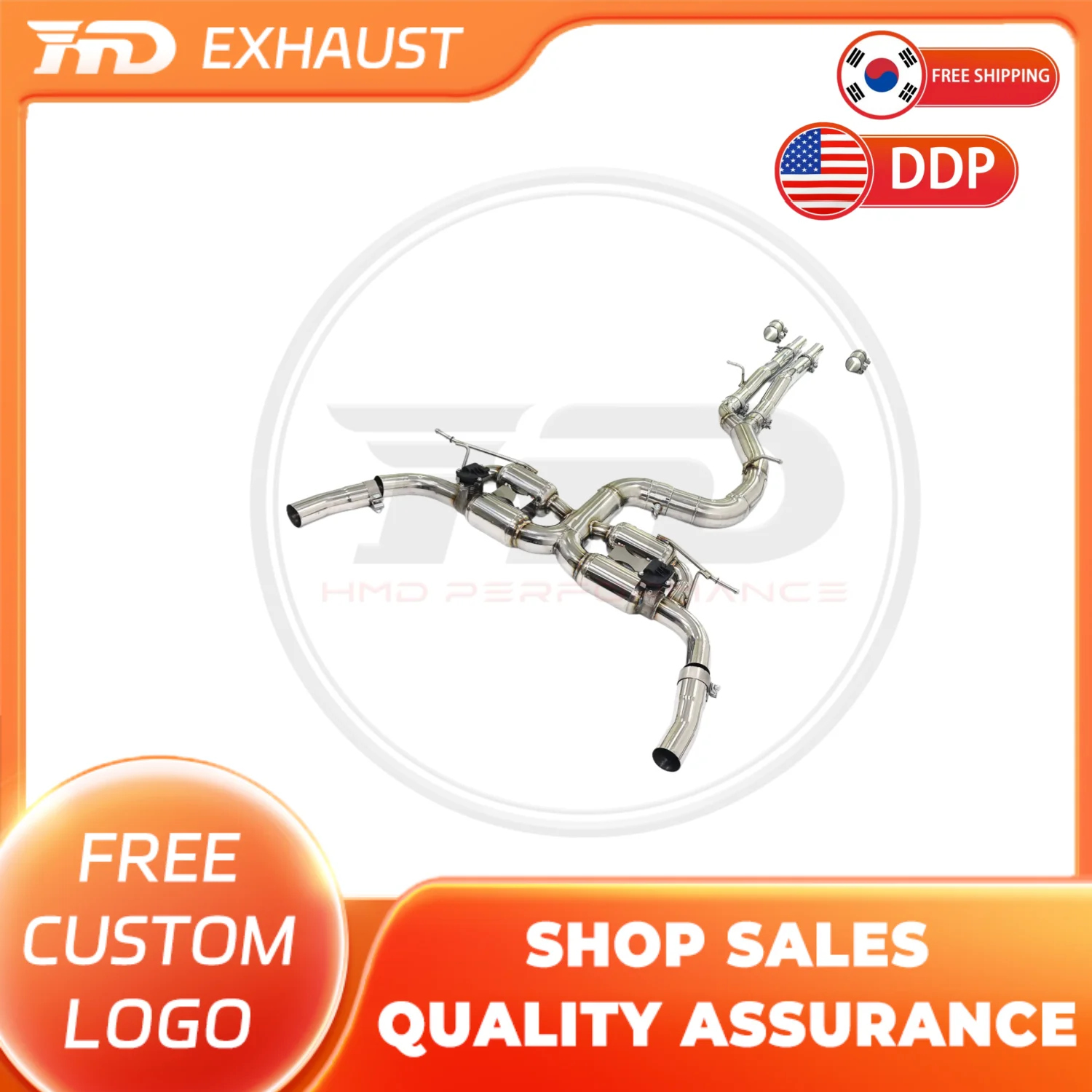 

HMD Hot sale catback exhaust for Audi RS3 8Y 2.5T Stainless Steel Exhaust High Performance Pipe With Electronic Valve