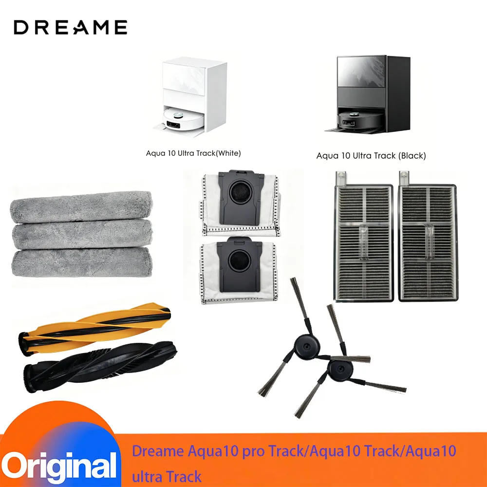 Original Dreame Aqua10 Accessories Kit,Spare Parts Set for Aqua10 pro Track/Aqua10 Track/Aqua10 ultra Track Robot Vacuum Cleaner