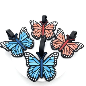1pc Butterfly Luggage Label Women Travel Luggage Tag Girls Suitcase ID Address Holder Baggage Boarding Portable Suitcase