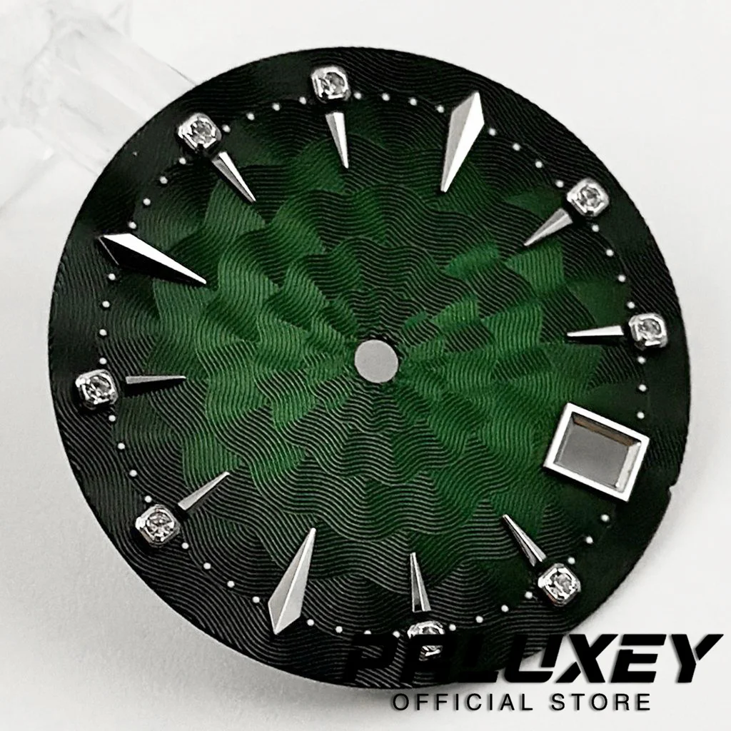 29mm Radial Pattern Watch Dial With Diamond Scale Design Women\'s Surface Watch Faces Modified Accessories for NH35 NH36 Movement
