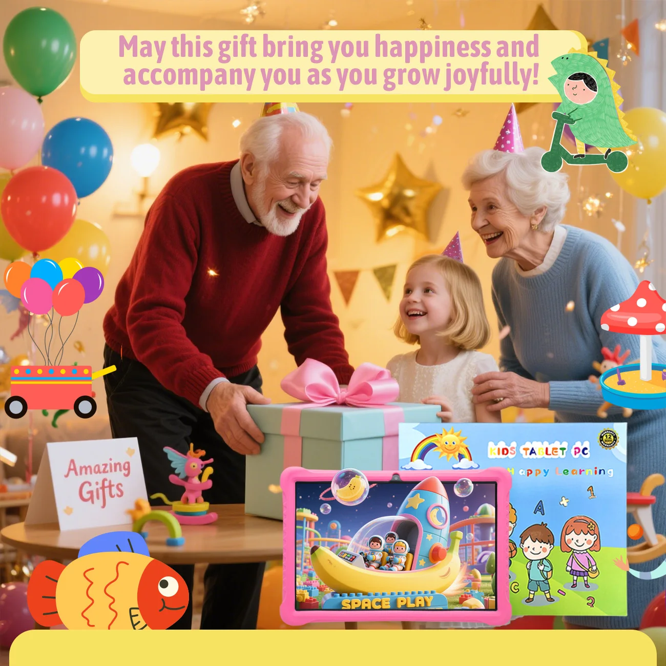 Tableta para niños, tabletas de juegos educativos de aprendizaje Android de 10,1 pulgadas, con Control de padres, ampliable, regalos para niños