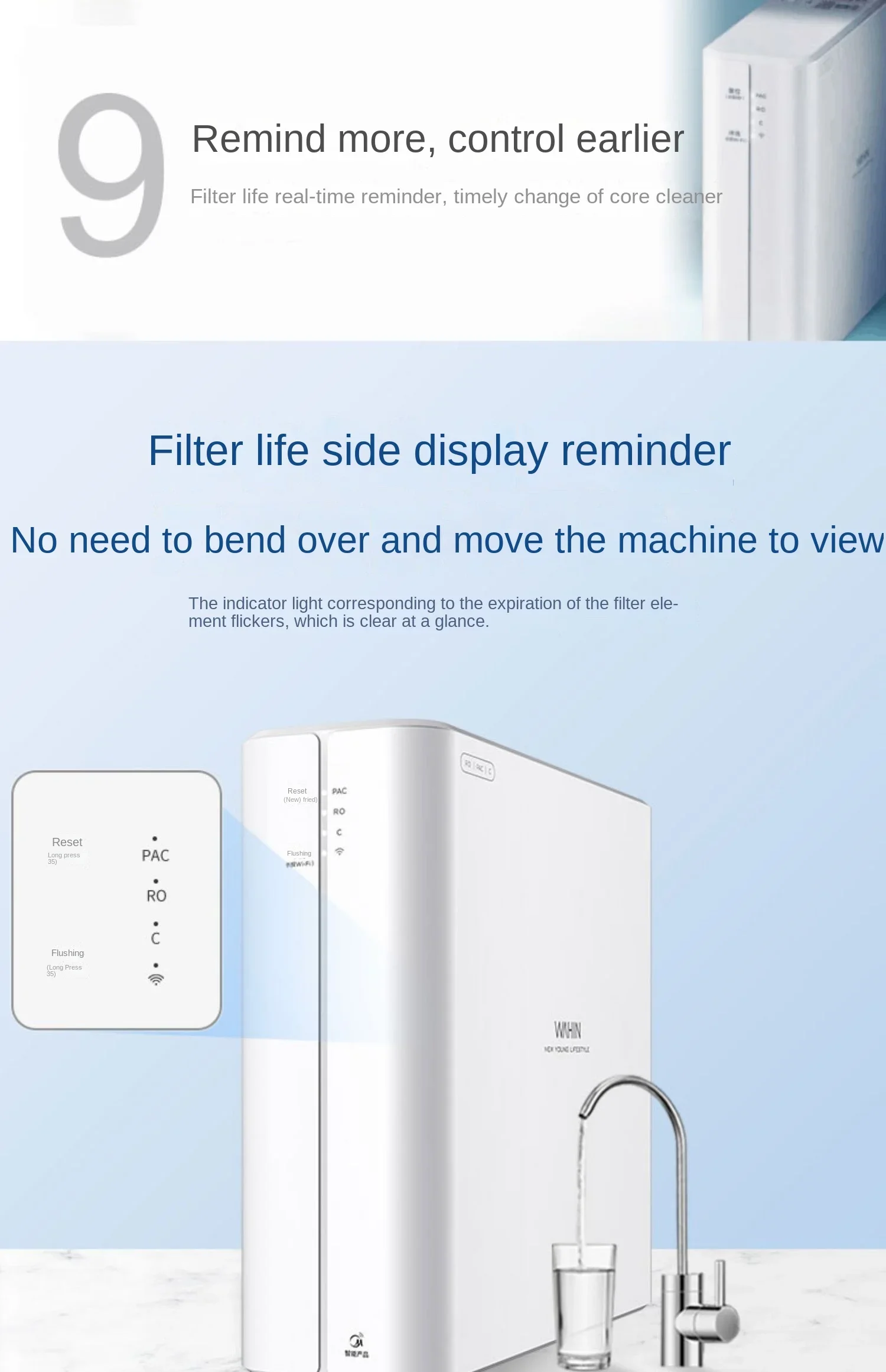 220V Midea Water Purifier with RO Filtration,Experience High-Quality Water with   Water Purifier for Kitchen Sink