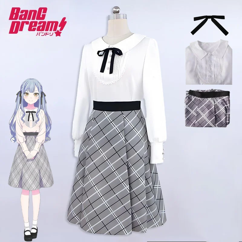 

Anime BanG Dream It's MyGO Sakiko Togawa Cosplay Costume Adult Women Shirt Skirt Bow Tie Full Set Accessories Uniform Outfits