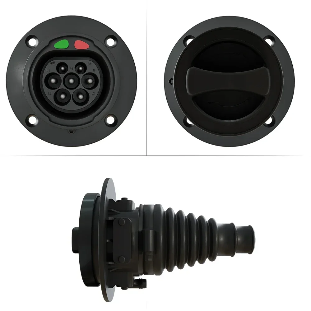 Groothandelsprijs ev-lader socket type2 vrouwelijke ev-aansluiting 16a 32a elektrische auto