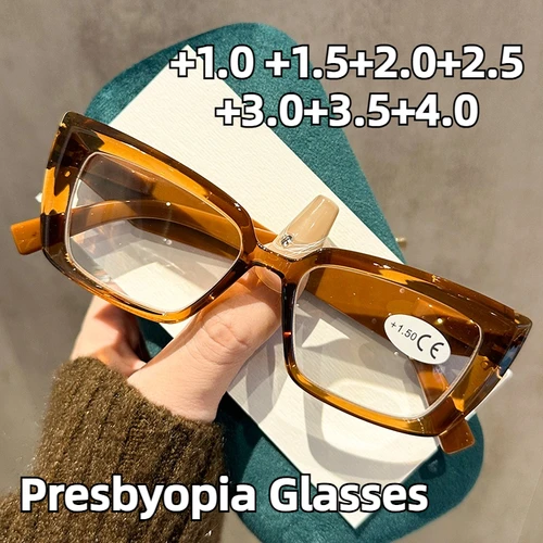 Nuevas gafas clásicas para presbicia con bloqueo de luz azul y montura cuadrada para hombre, gafas de lectura de moda de alta definición para mujer + 1,0 a + 4,0