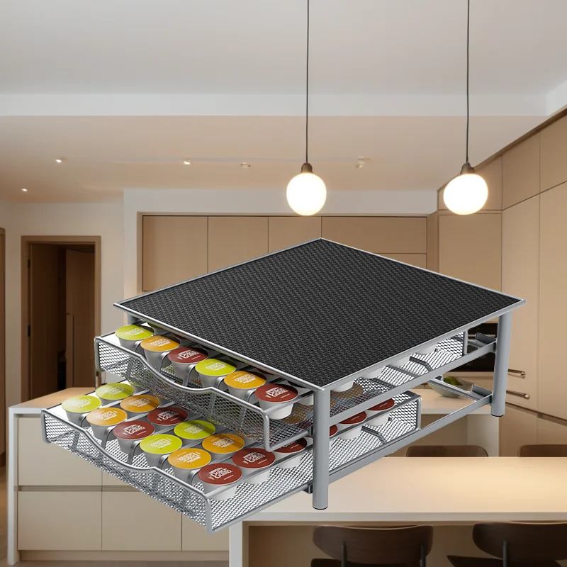 

Креативный ящик для хранения кофейных капсул, металлическая подставка для кофе, настольная стойка для хранения, основание кофемашины, полка для хранения ящика