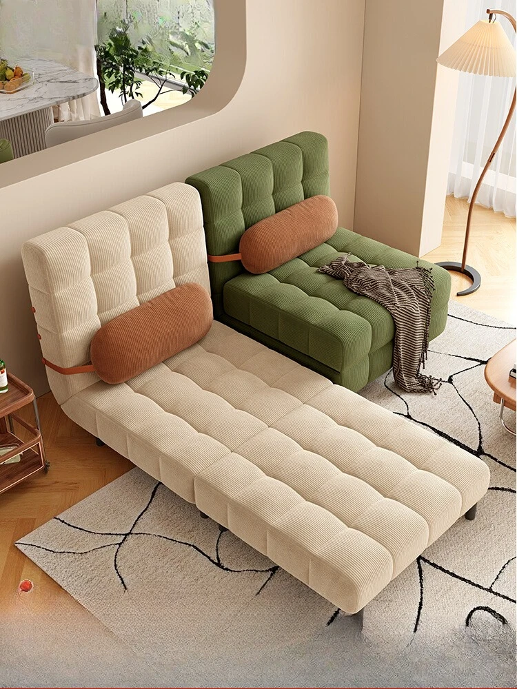 

French folding sofa bed, small apartment, retro multi-functional living room, single sofa integrated dual-purpose folding bed