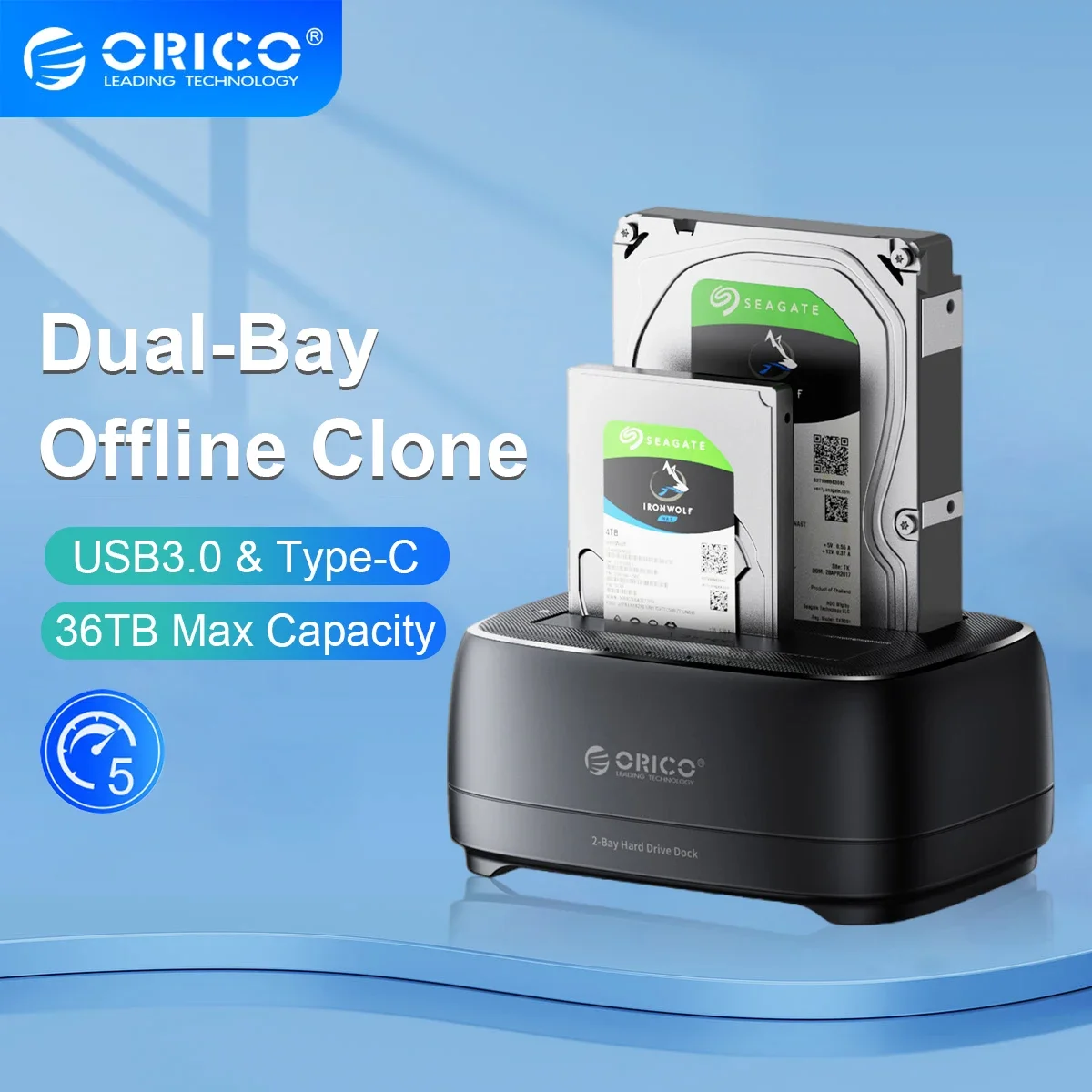 

ORICO HDD Case 3.5" Hard Drive Enclosure Offline Clone HDD Docking Station for 2.5 3.5 SSD Disk Case HDD Box Dock Hard Drive box