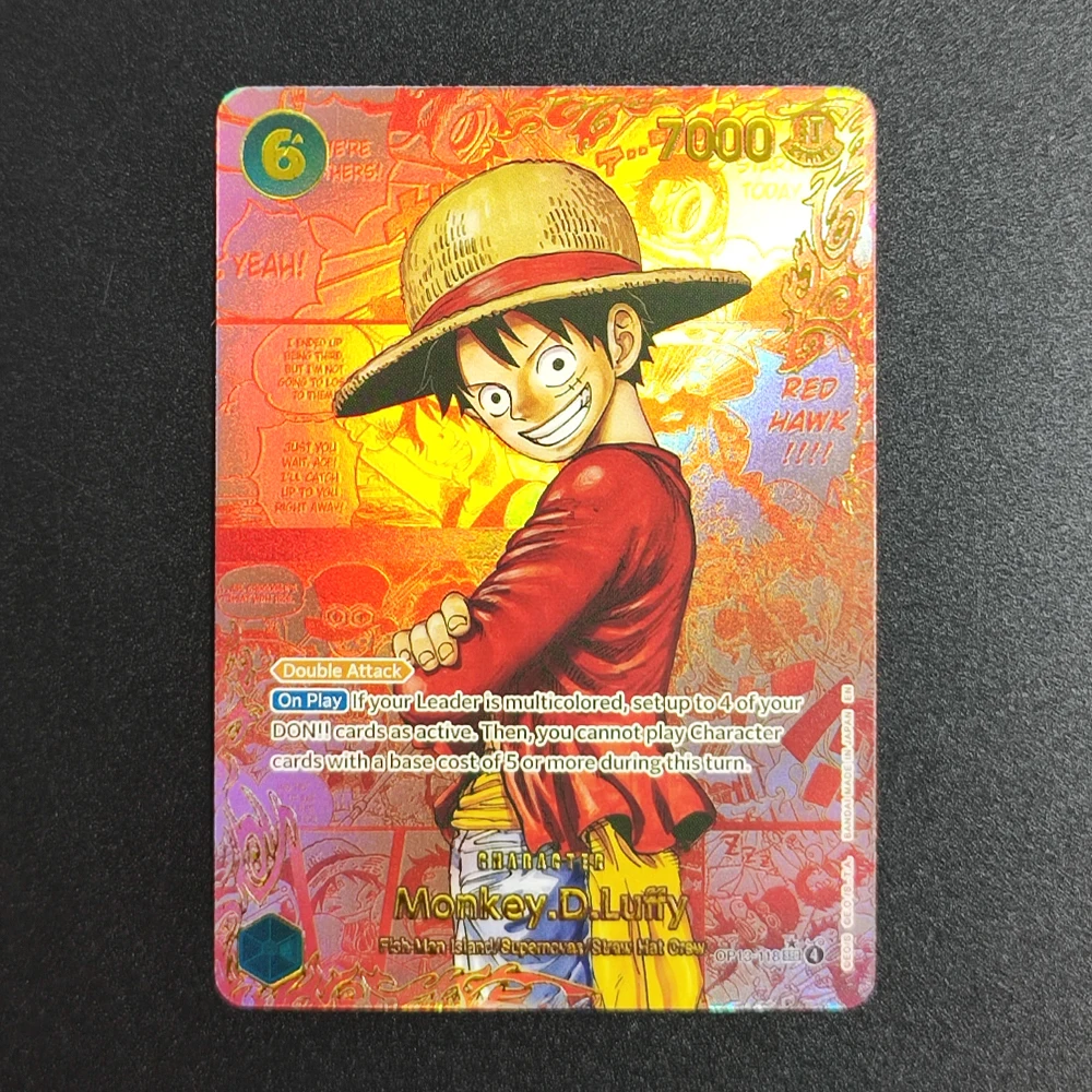 ﻿   لتقوم بها بنفسك قطعة واحدة بطاقة OP13 الأحمر مانغا الآس سابو لوفي كوميك سوبر موازية الإنجليزية 2025 OTCG جمع بطاقات أنيمي