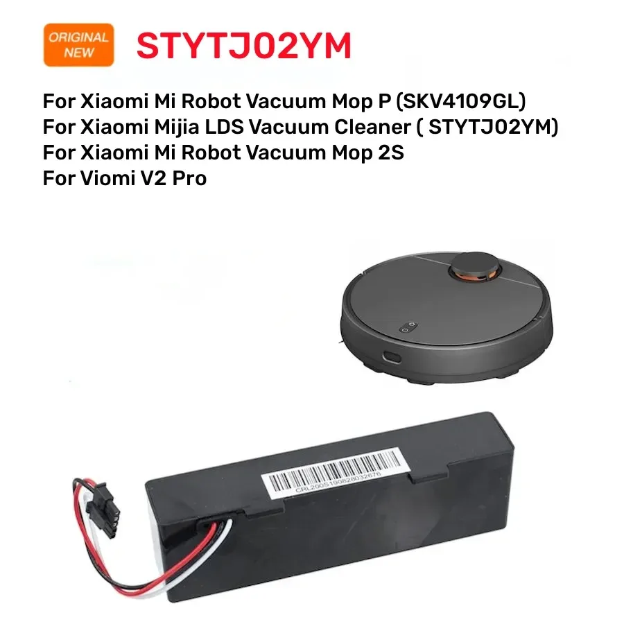 

STYTJ02YM Battery Original 14.8V for Xiaomi Mijia LDS Vacuum Cleaner,Mi Robot Vacuum-Mop P,Mi Robot Vacuum-Mop 2S/Haier JX37