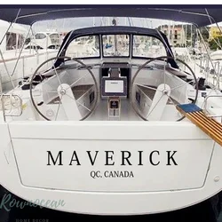 Custom Yacht Boat Name and City Decal Nautical Marine Decoration Fishing Boat Letter Decals Removable Waterproof Murals Z503