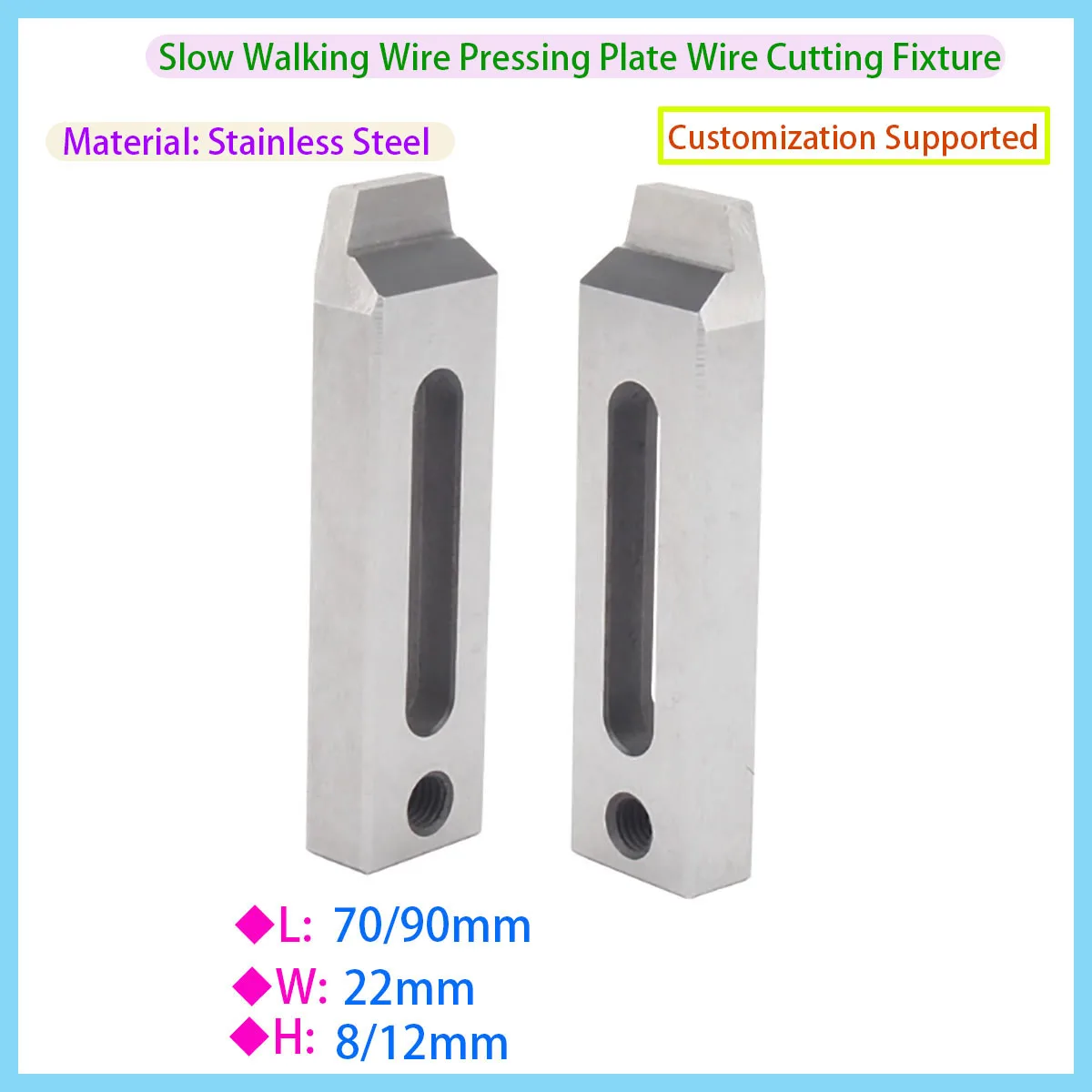 

M10 M8 Wire Cutting Machine Fixture Stainless Steel Clamping Device Slow Wire Cutting Machine Press Plate