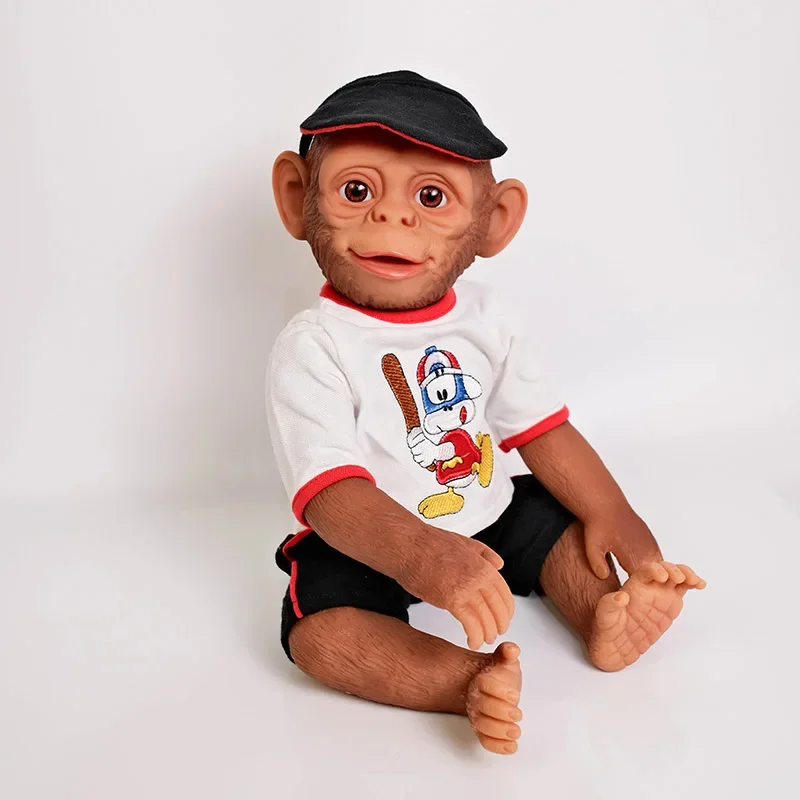 50cm Full Body Vinyl Monkey Handmade Reborn Monkey Very Soft Silicone Vinyl Flexible Collectible Art Doll