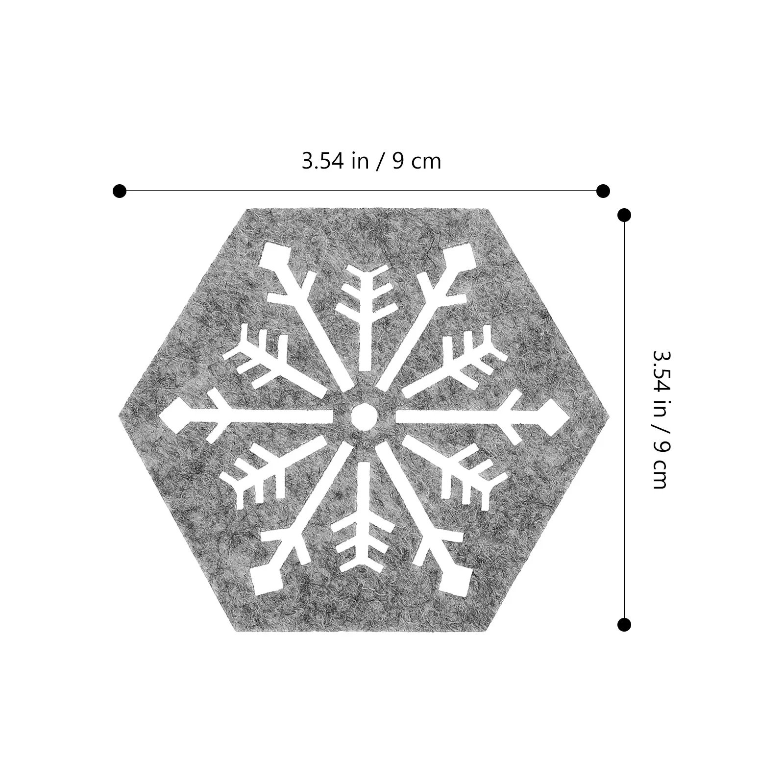4Pcs Snowflake Christmas Placemats Hexagon Cloth Place Mats Heat Resistant Anti Slip Table Protection Decor for Home Cafe