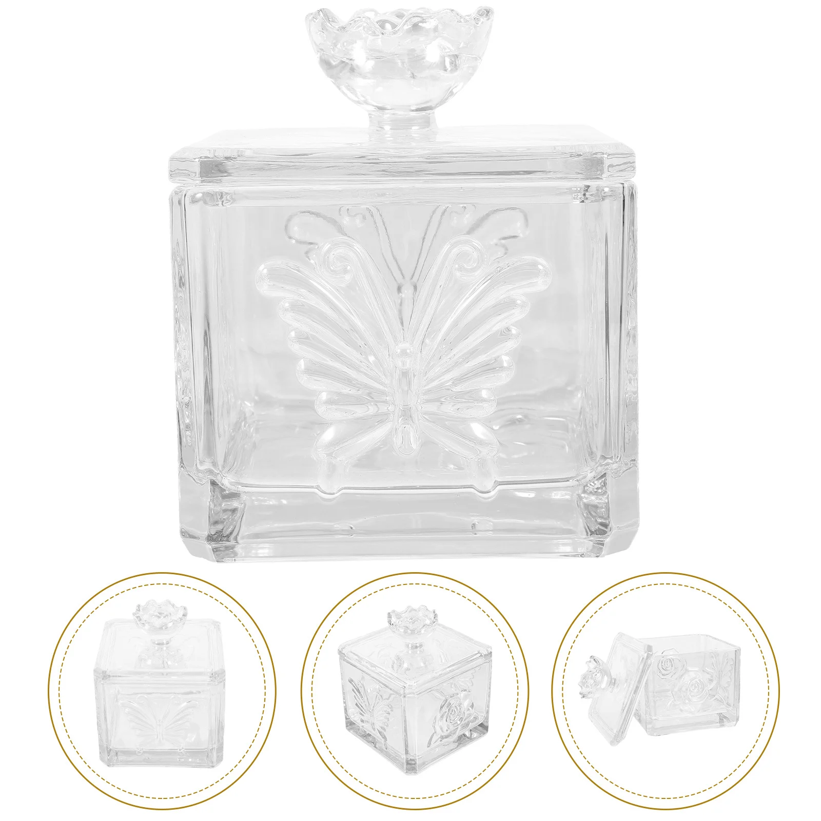 

Glass Sealed Storage Box Large Capacity Glass Jar for Tea Candy Food Storage Airtight Moisture Proof Container