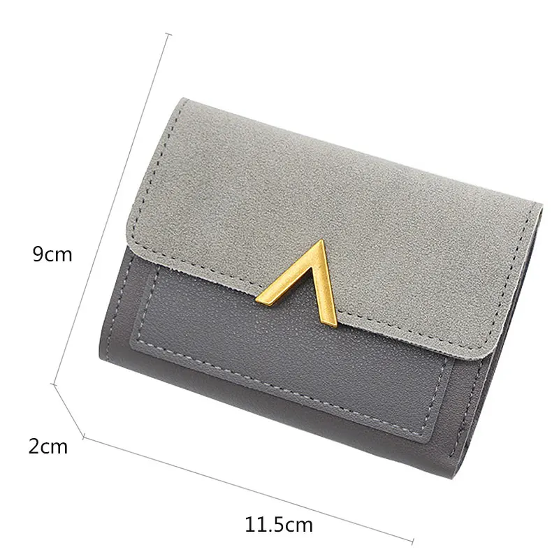New Simple Short Women Wallets High Quality Card Holder Large Capacity Female Coin Purses  Small Card Bag Wallet For Girls image 2