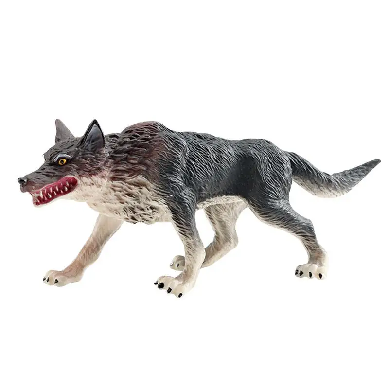 Simulation Wolf Action Figures PVC Figure Collectible Toys Wild Animals Figure Figurines Kids Cognitive Toys Kids Gift