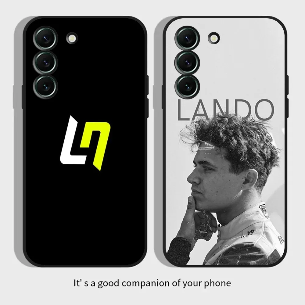 F1 Formula 1 L-Lando N-Norris Phone Case for SamsungS24,S23,S22,S21,S20 Ultra Pro S10,S30Plus,20 Ultra Black Cover