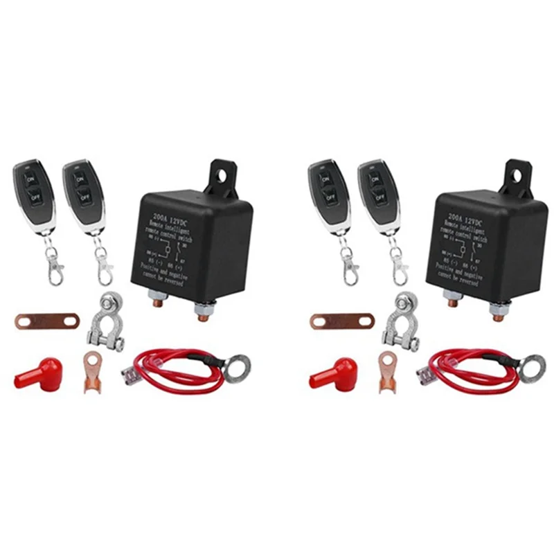 【Price Drop !!】2Set Car Universal 12C 200A Remote Battery Disconnect Switch Disconnect Switch Battery Isolator