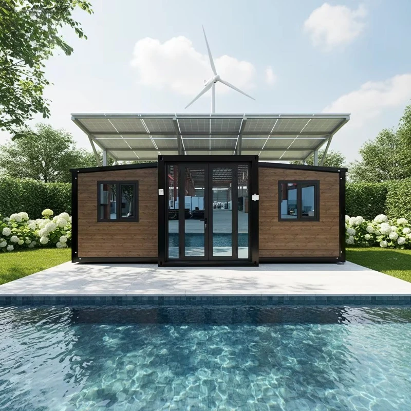 Expandable Container House Minimalist Appearance Customized Exterior Coating Foldable Prefab Mobile Home for Urban Backyard