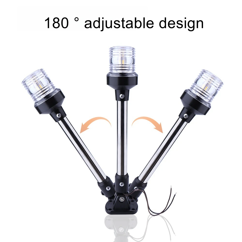 

Yacht and speedboat stern mooring warning light, marine LED anchor light, white ring light, sunshade roof light