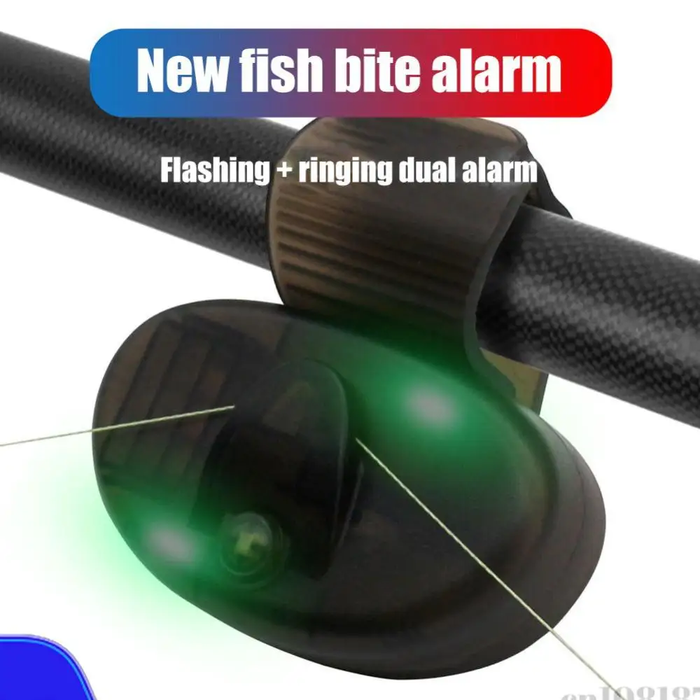 Indicador Electrónico de Pesca con Sonido Fuerte, Clip con Campana, Indicador LED, Alerta de Picada con Sonido, Campana para Pesca Diurna y Nocturna
