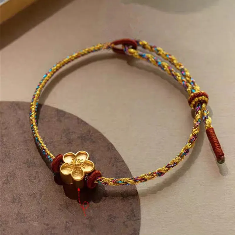 Fashion Hand Braided Coloful Rope Lucky Fine Bracelet DIY Wearable Pendant Bangle Lovers\' Gift Friendship Bracelet Size Adjustab