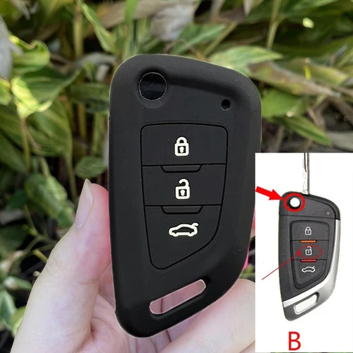 Imagen 2 del producto Funda protectora de goma para llave de silicona, accesorios universales para control remoto de cable VVDI2 de 3 botones para Xhorse MINI programador VVDI